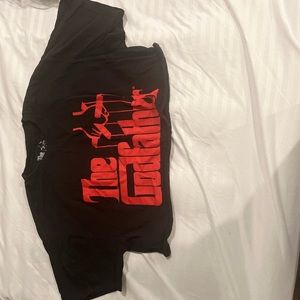 The Godfather Black Crop Top size Medium
